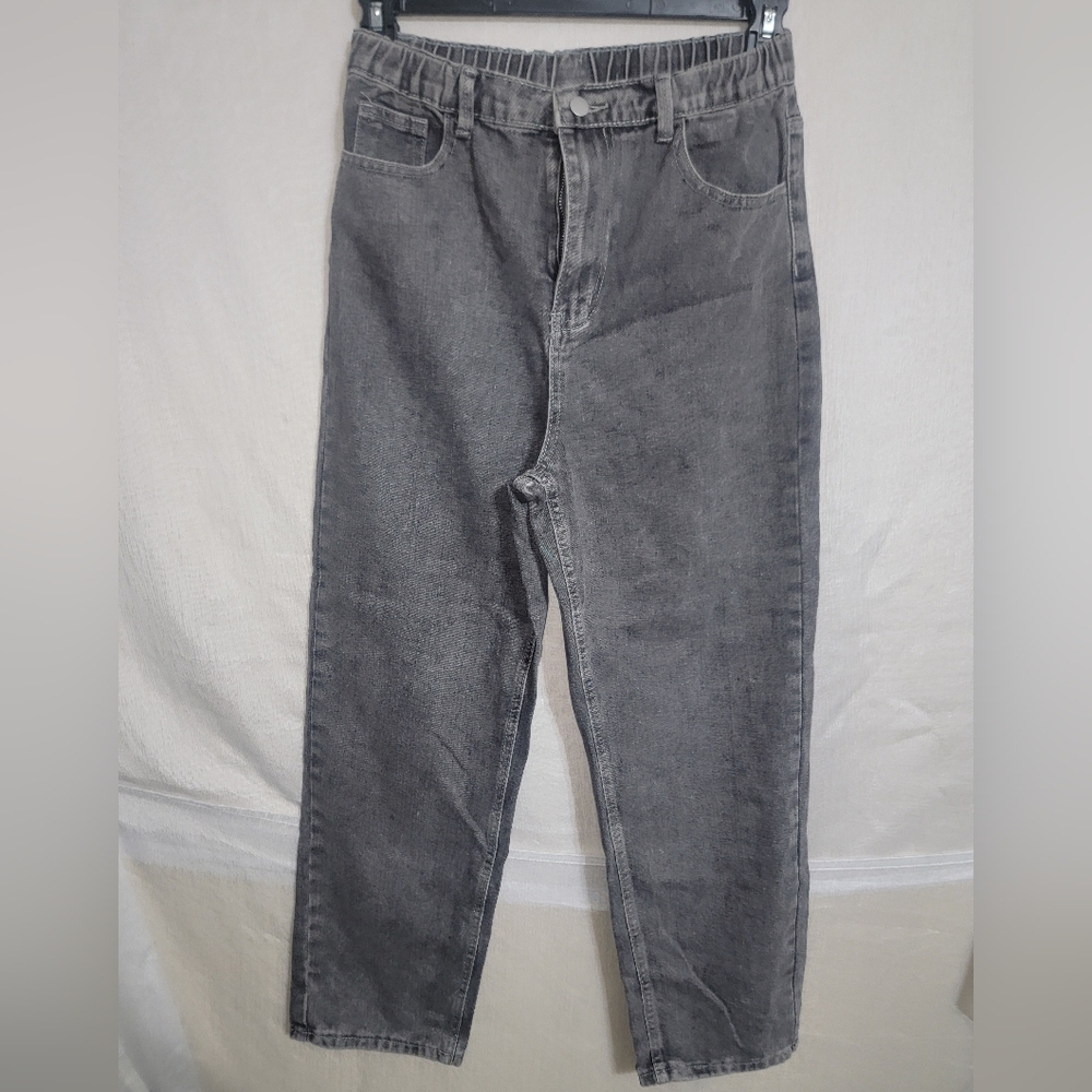 SHEIN Junior's Charcoal Straight Jeans